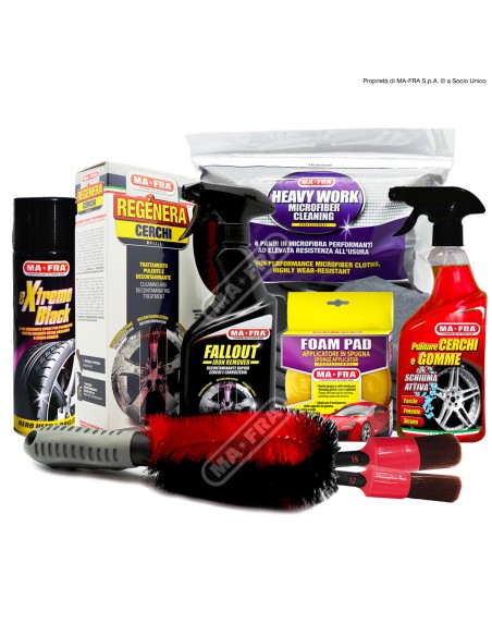 Kit Pulizia e Decontaminazione Cerchi e Gomme