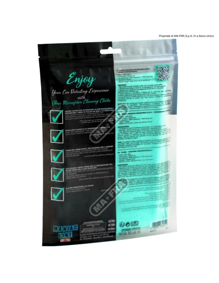Glass Ultimate Microfiber Cloth panno pulizia vetri Maniac Line