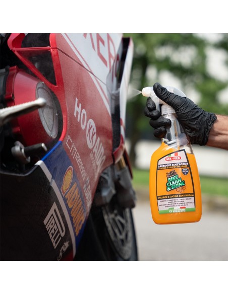 Bike Clean & Shine Mafra lavaggio waterless a secco senz'acqua di moto e bici