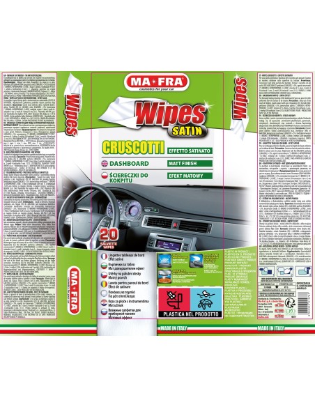 Wipes Satin panni pulitori per cruscotti effetto satinato