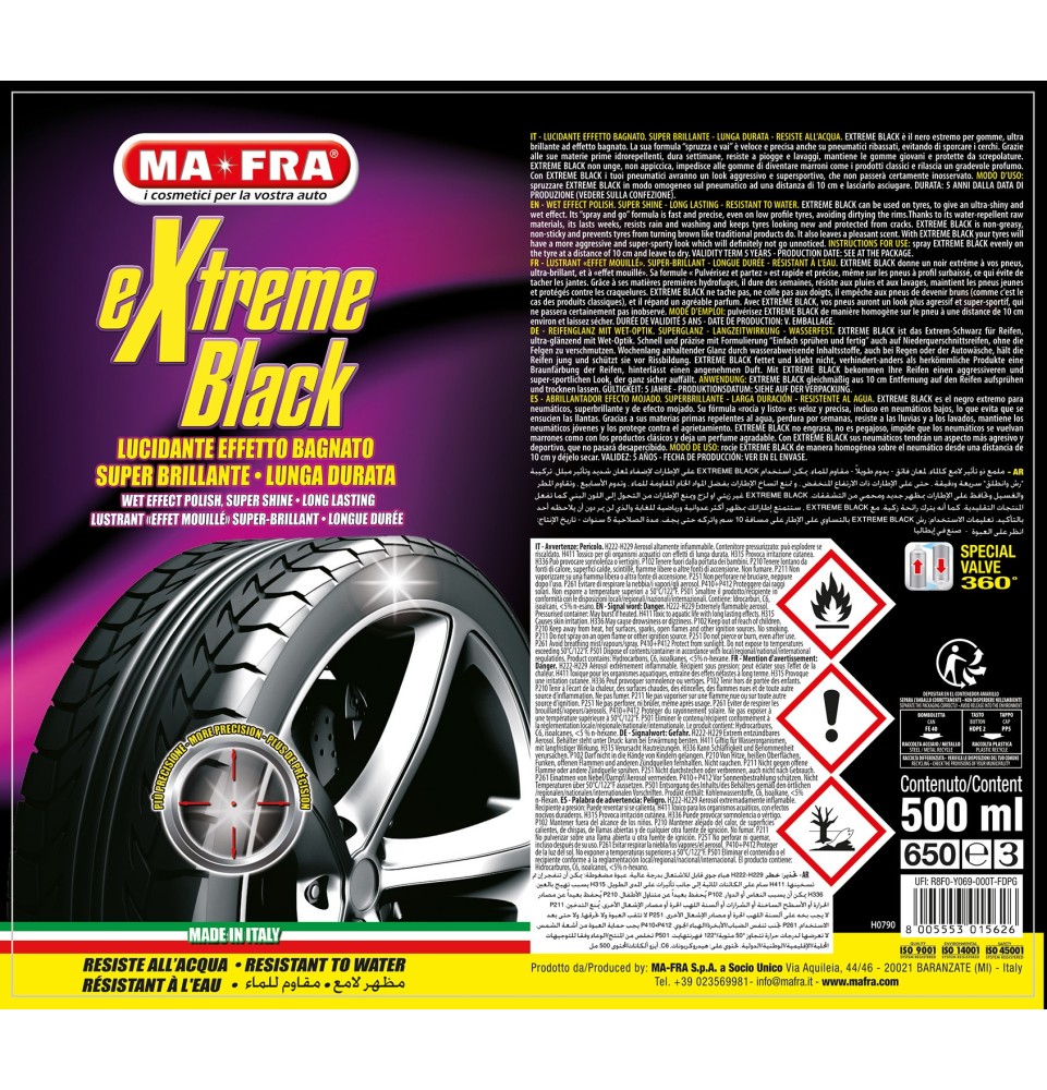 Extreme Black spray nero gomme auto