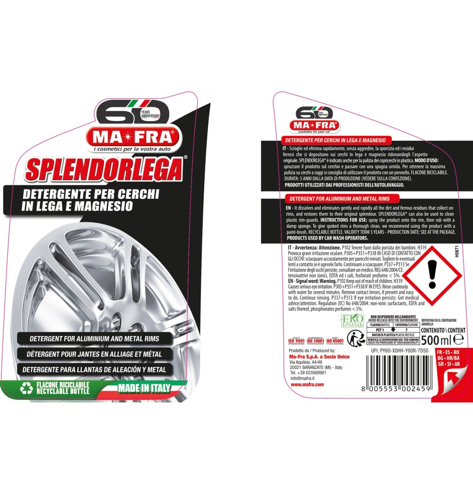 Splendorlega detergente per cerchi in lega 2
