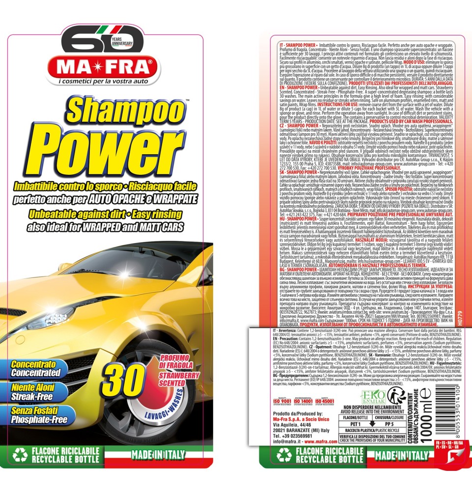Shampoo Power sgrassante superconcentrato