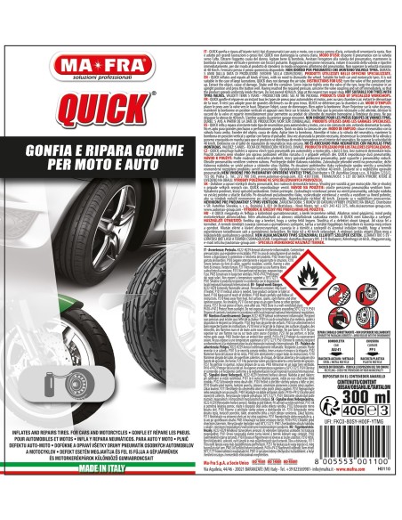 Quick gonfia e ripara gomme in caso di foratura