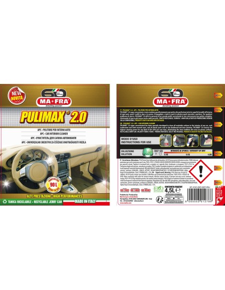 Pulimax 2.0 - 4,5L | APC - Pulitore interni auto | Mafra Shop