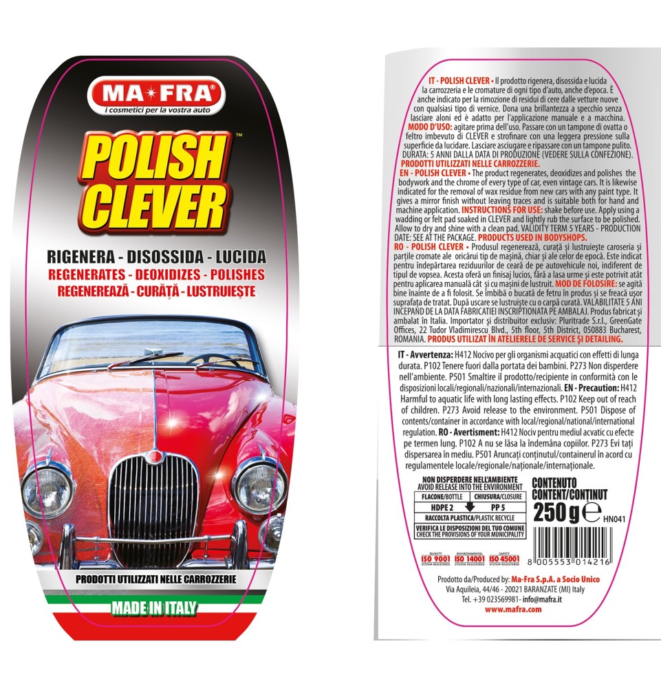 Polish Clever rigenera ogni tipo di carrozzeria