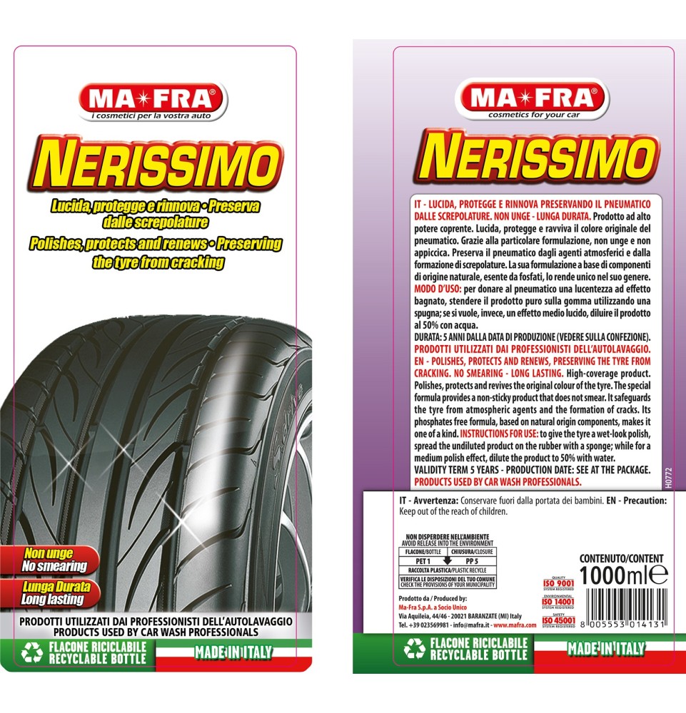 Nerissimo nero gomme liquido concentrato