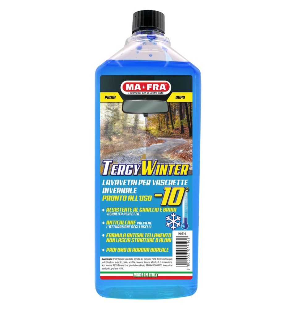 Tergy Winter -10° | Liquido lavavetri anticongelante pronto all'uso | Mafra