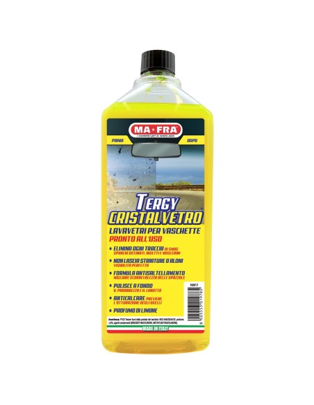 Tergy Cristalvetro 1000ml | Liquido lavavetri per vaschette tergicristallo pronto all'uso | Mafra Shop
