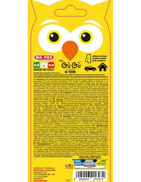 Mr. GùGù | Profumatore auto gufetto portafortuna | Mafra