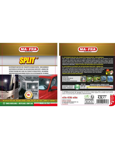 Split per pulizia vetri auto