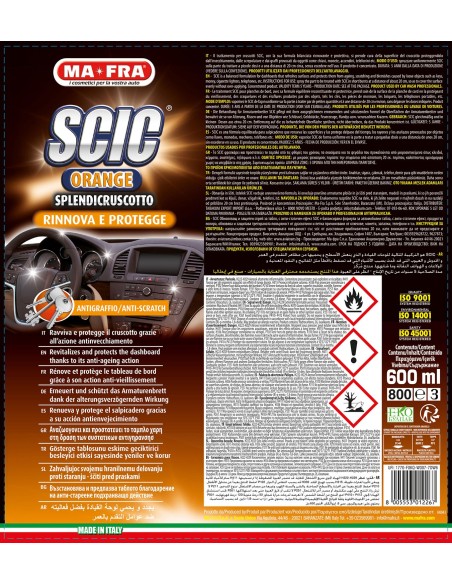 Scic Orange prodotto per la protezione cruscotti auto