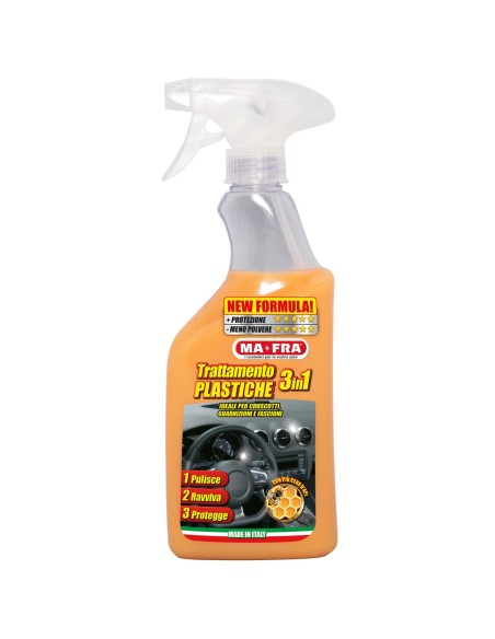 Trattamento 3in1 Plastiche 500ml Mafra | Pulitore interni per plastiche auto. Trattamento 3in1 Plastiche 500ml Mafra | Pulitore interni per plastiche auto.