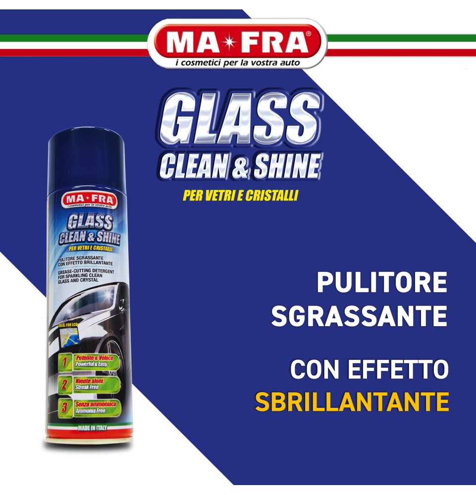 Glass Clean & Shine pulitore sgrassante per vetri e cristalli auto