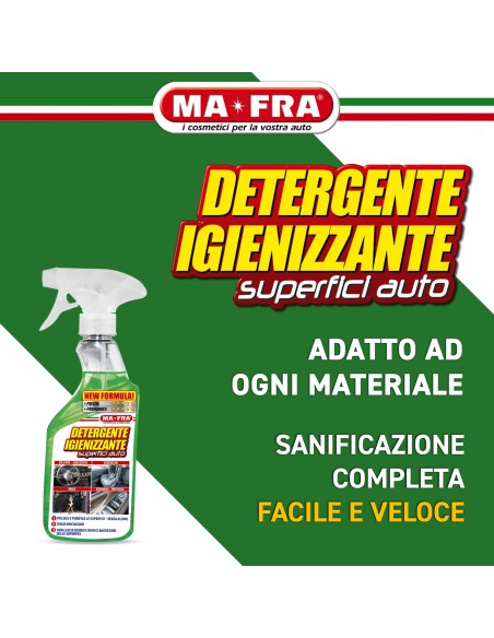 Detergente Igienizzante Superfici Auto Mafra igienizza abitacolo auto