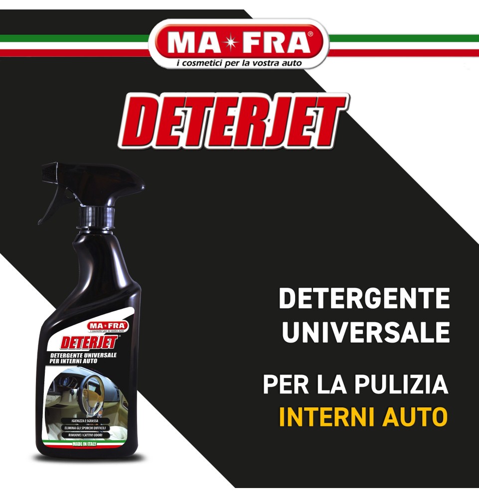 Deterjet è un detergente universale per la pulizia interna dell'auto
