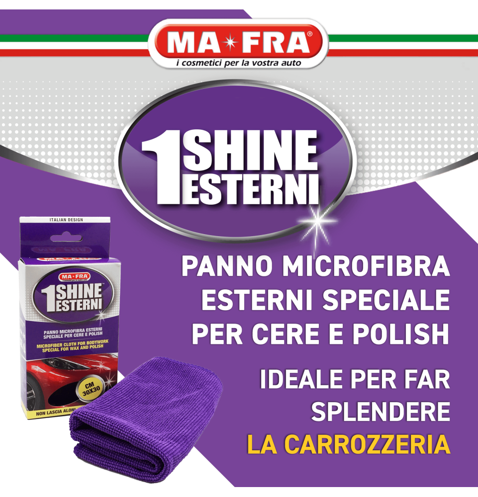 1Shine Esterni - Panno microfibra per carrozzeria