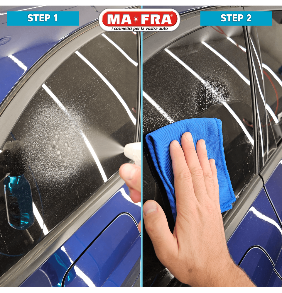 3Shine è un tris di panni specifici per carrozzeria, vetri e plastiche