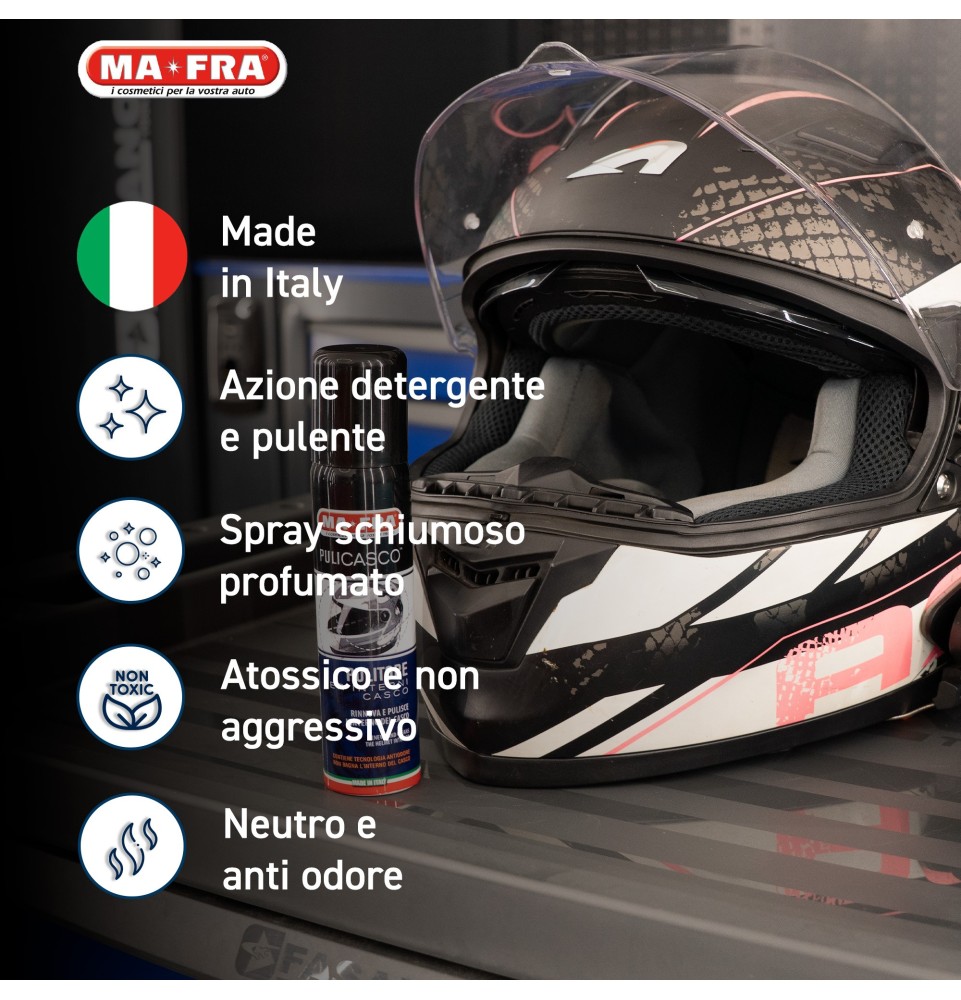 Pulizia casco - Lavaggio Moto MA-FRA