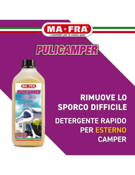 Pulicamper detergente rapido lavaggio esterno camper