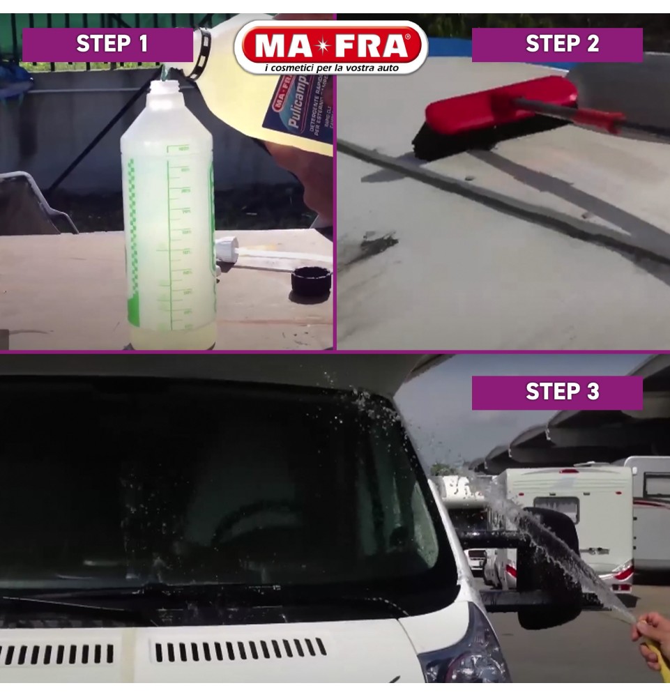 Pulicamper detergente rapido lavaggio esterno camper
