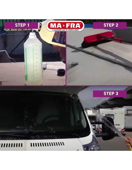 Pulicamper detergente rapido lavaggio esterno camper
