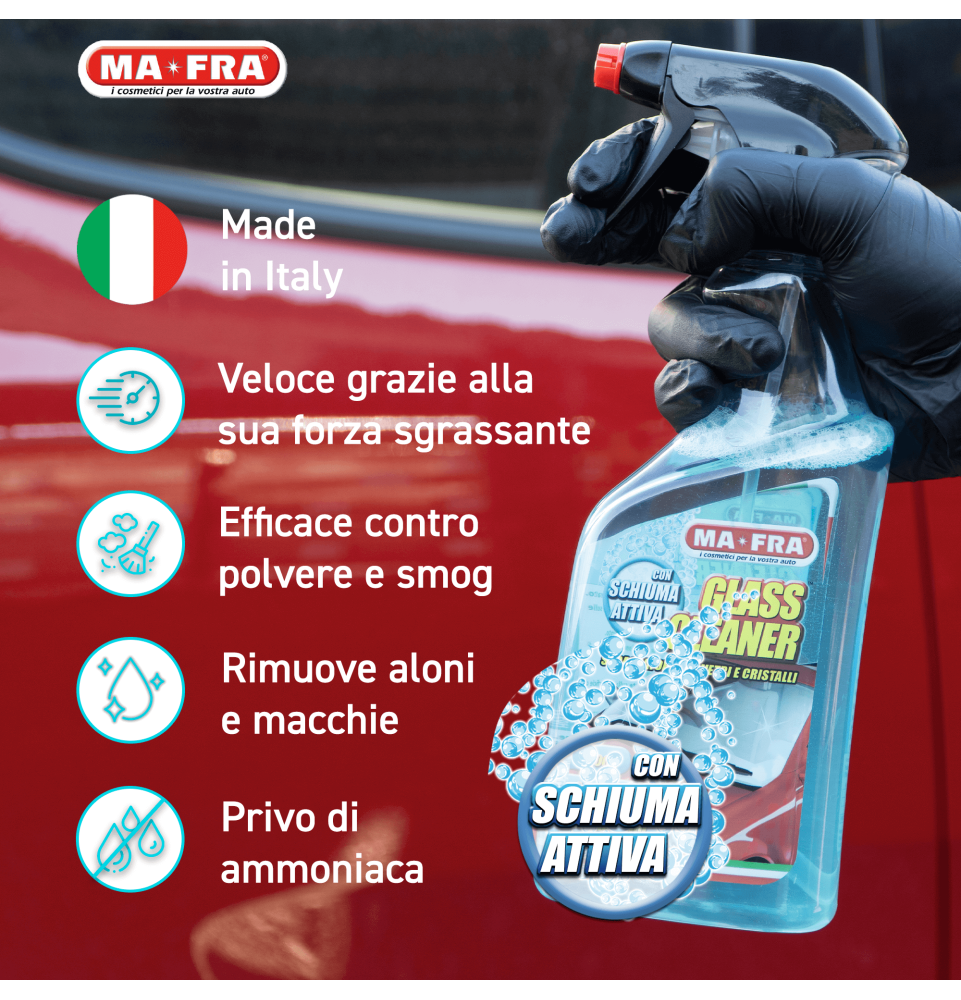 Glass Cleaner sgrassatore per vetri e cristalli auto