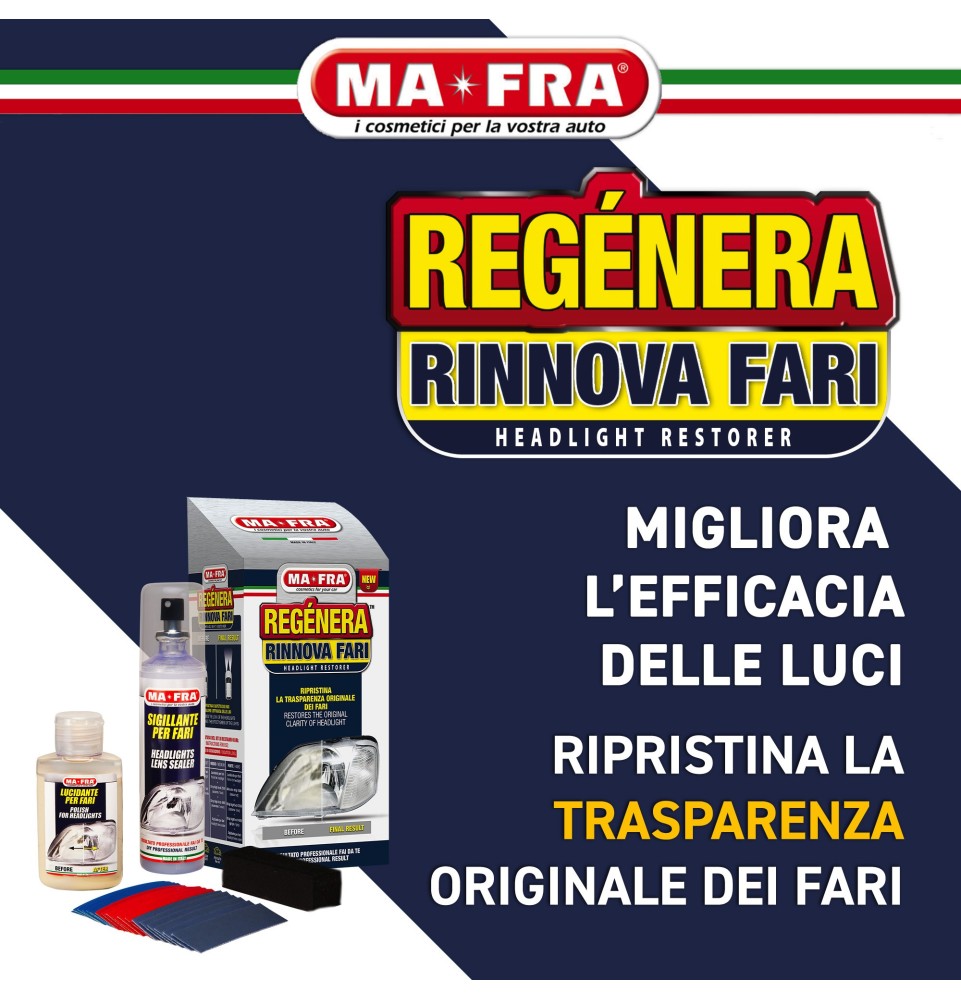 Kit Rinnova Fari ripristina la trasparenza dei fari