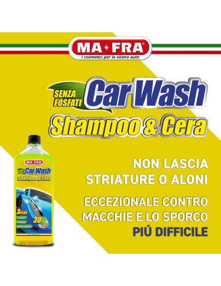 Car Wash Shampoo e Cera lave e lucida in un'unica operazione