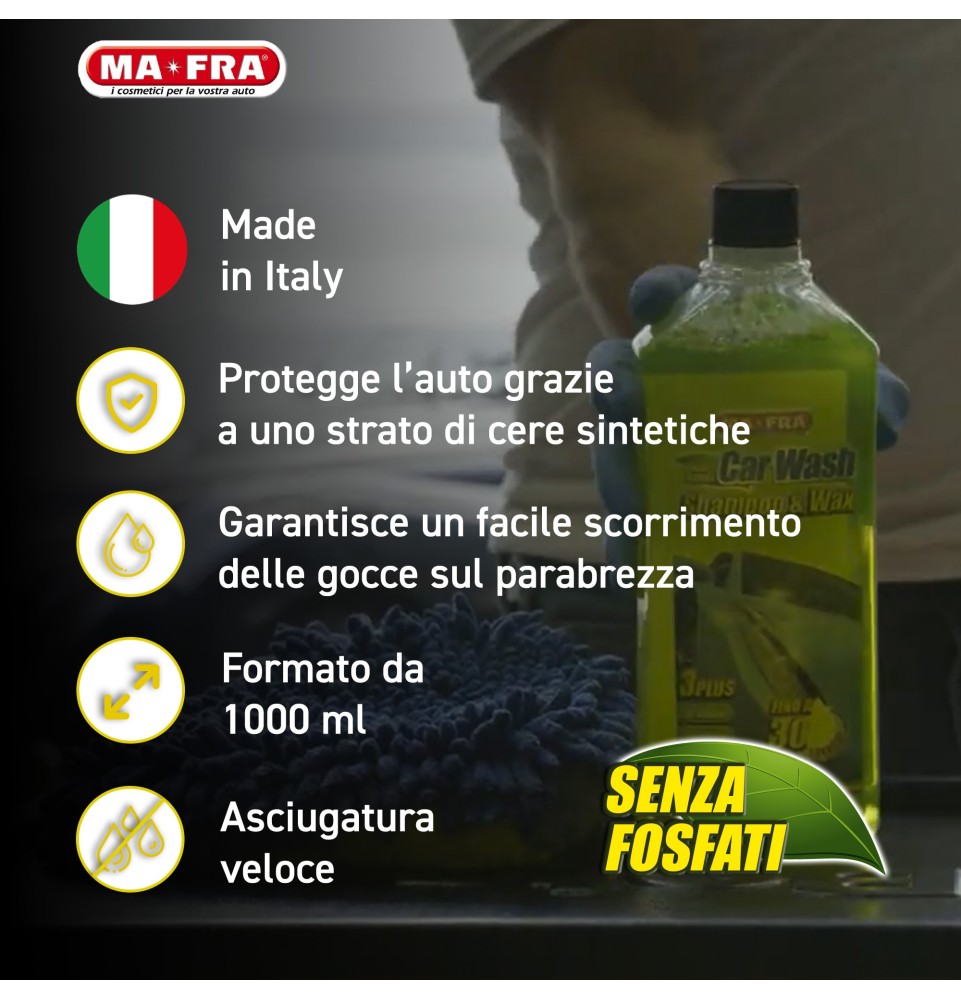 Car Wash Shampoo e Cera lave e lucida in un'unica operazione