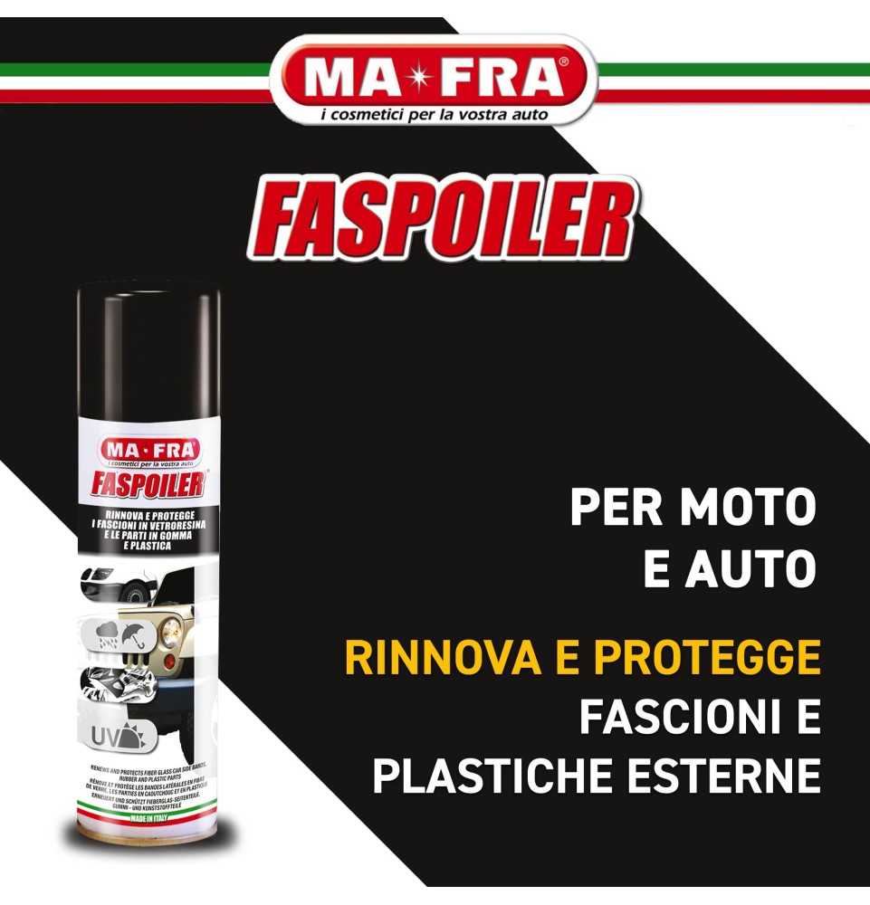 Faspoiler Spray rinnova e protegge paraurti e fascioni auto