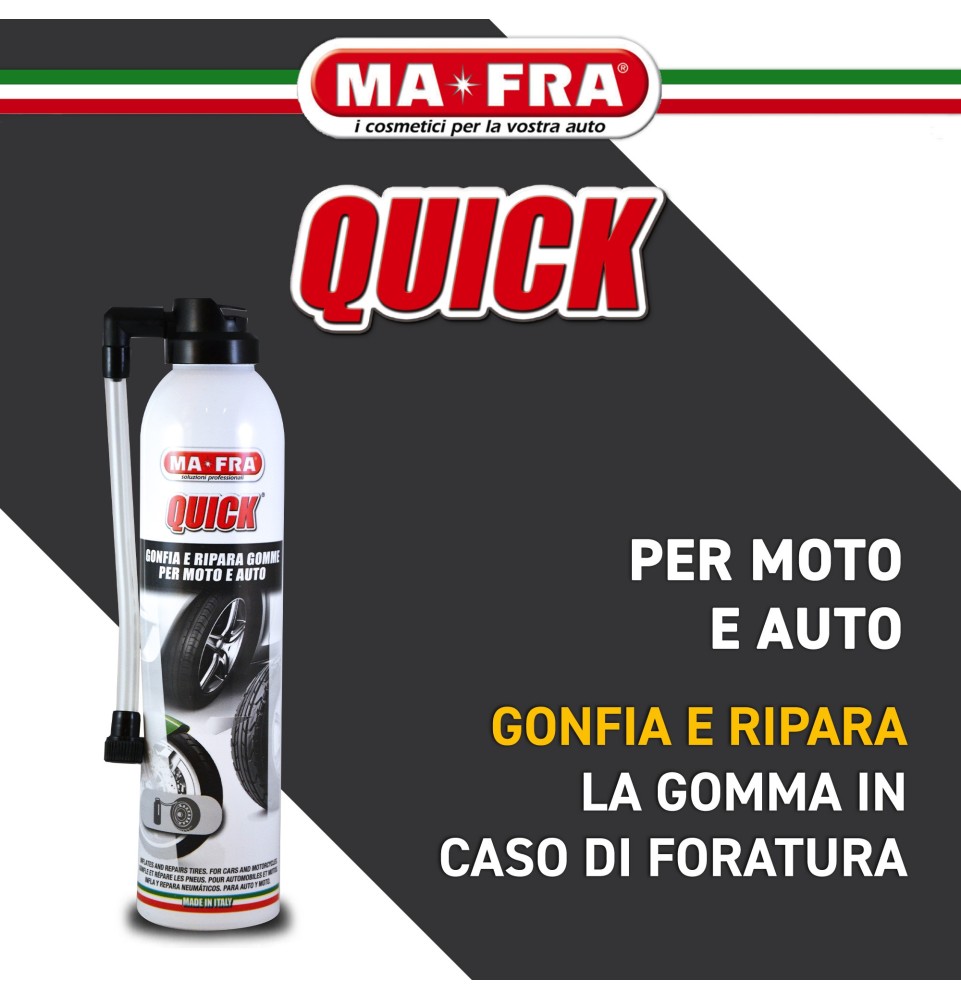 Quick gonfia e ripara gomme in caso di foratura