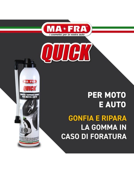 Quick gonfia e ripara gomme in caso di foratura
