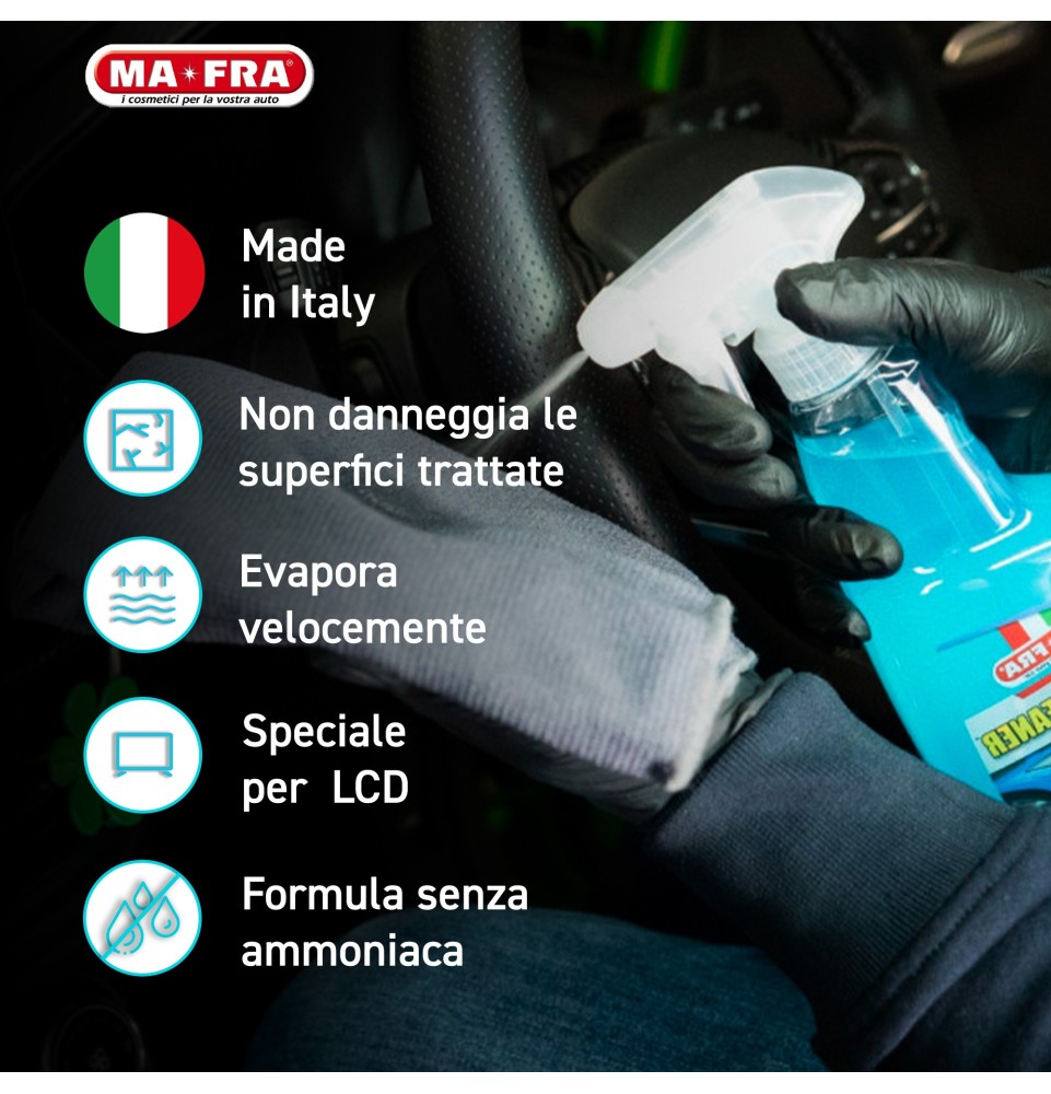 Glass Cleaner Plus 750ml | Pulitore Vetri Auto | Mafra Shop