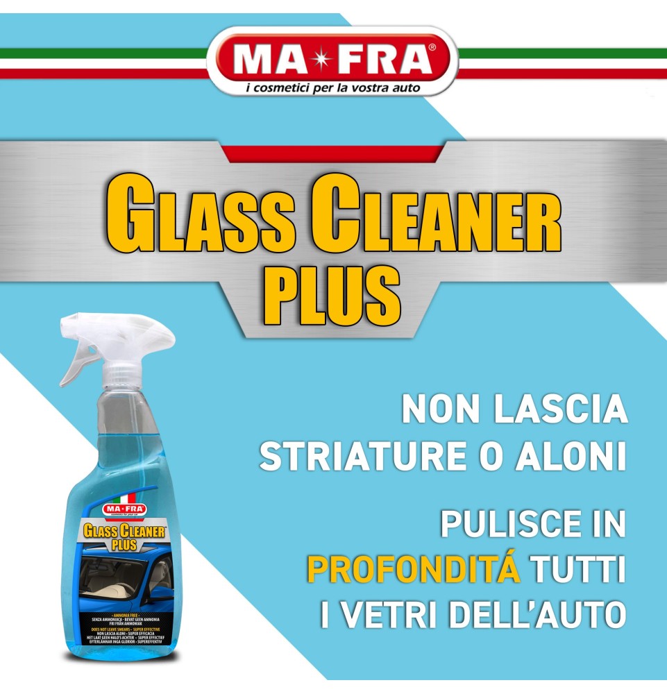 Glass Cleaner Plus 750ml | Pulitore Vetri Auto | Mafra Shop