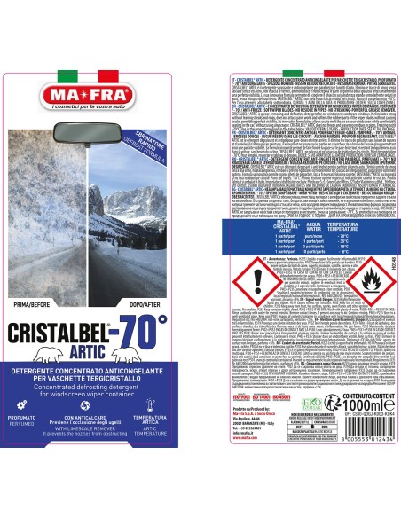 Cristalbel Artic -70 °C 1000ml | Detergente Anticongelante  Vaschette Tergicristallo | Mafra Shop