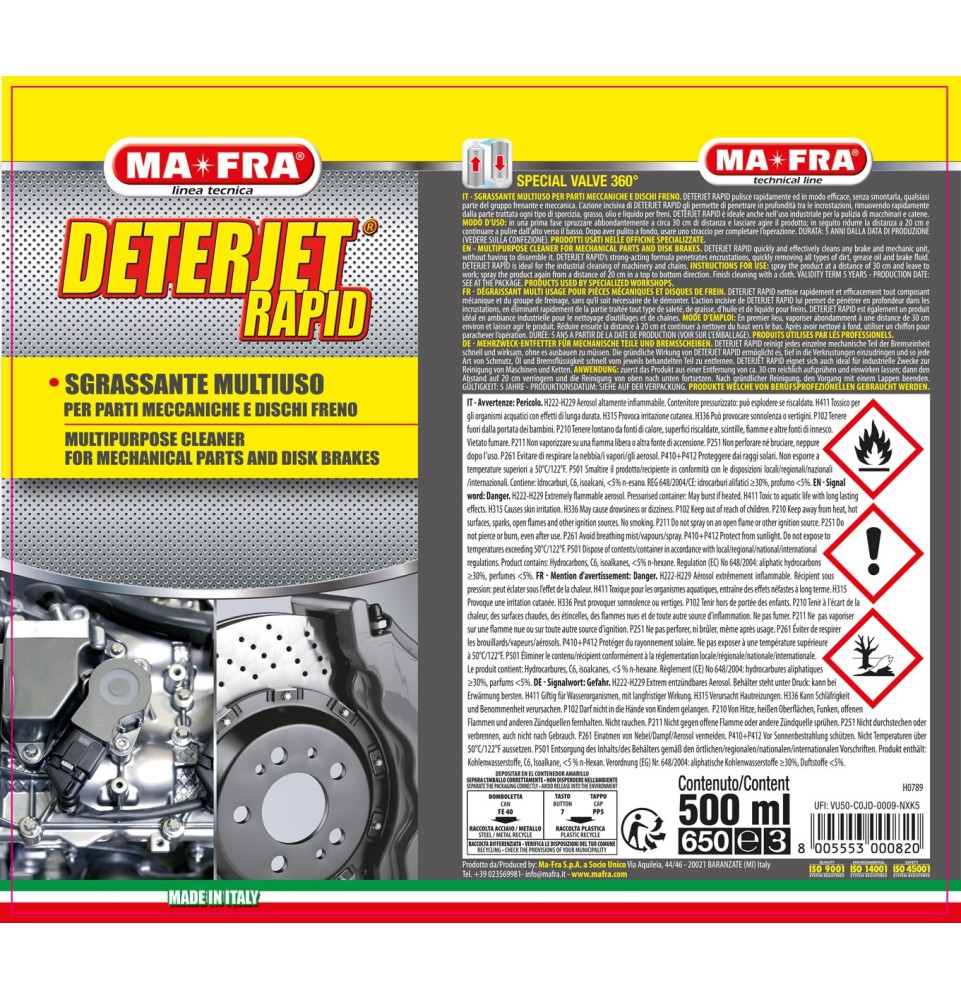 Deterjet Rapid Spray - Prodotti per Officine e garage