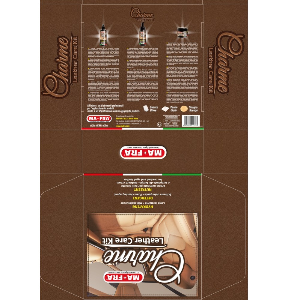 Charme Leather Car Kit - Pulizia interni in pelle auto - KIT AUTO IN PROMO