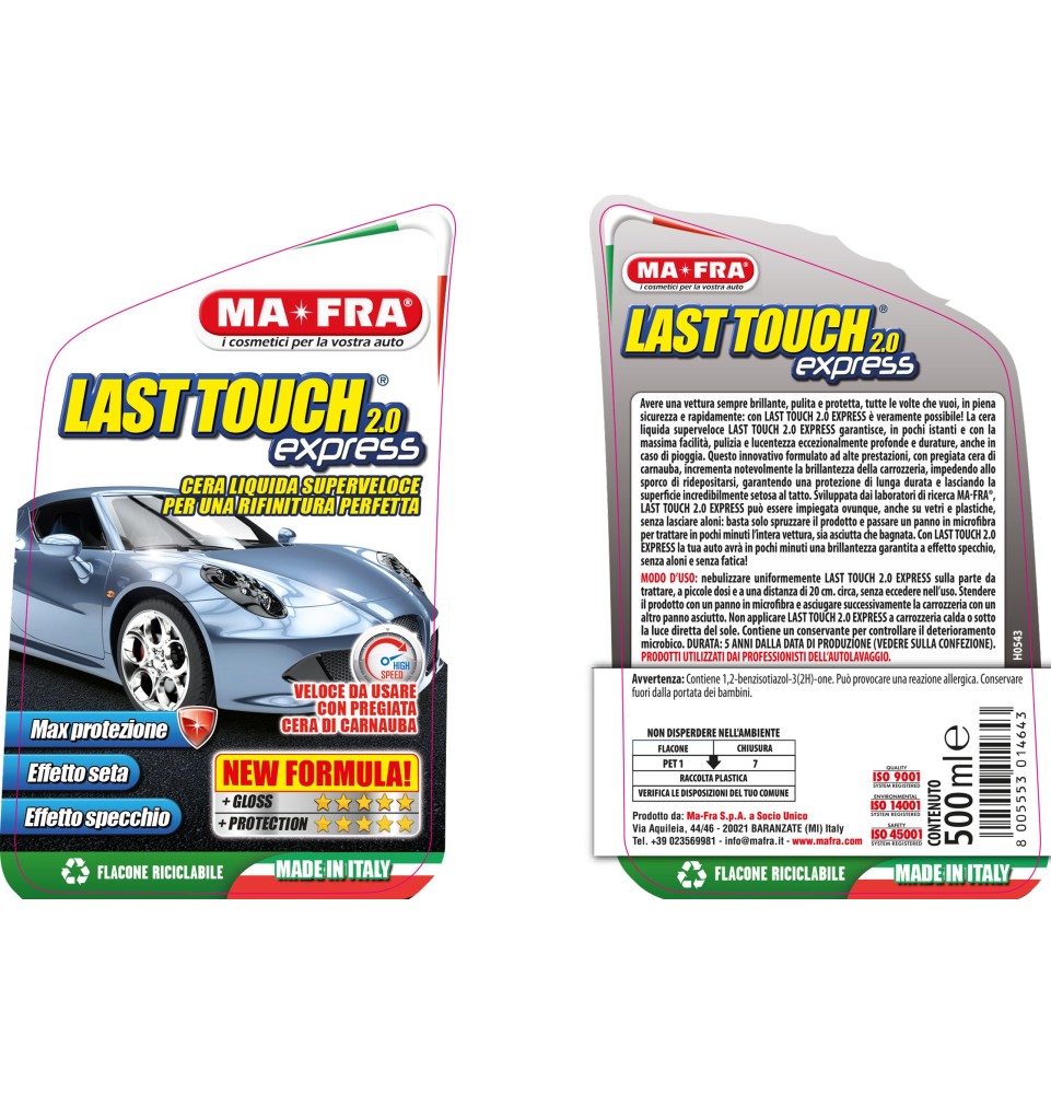 Last Touch Express 2.0 cera liquida superveloce per auto 2