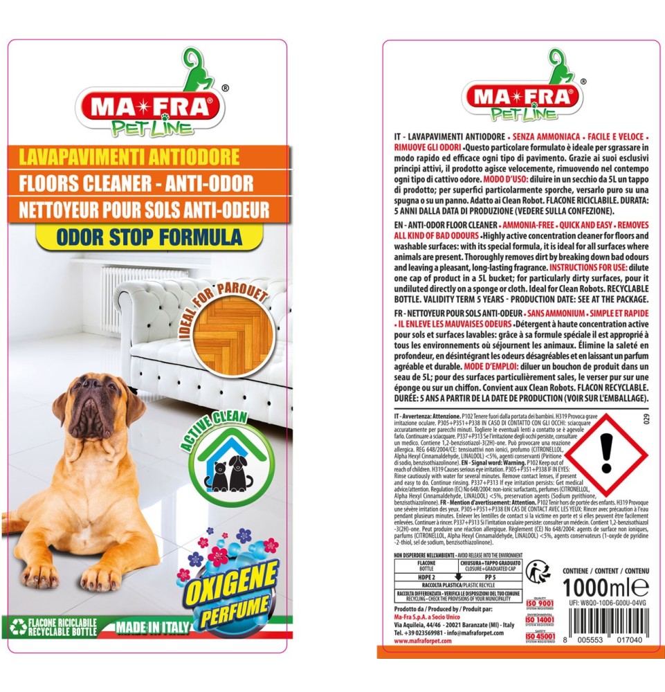 Lavapavimenti Antiodori Oxygen 2