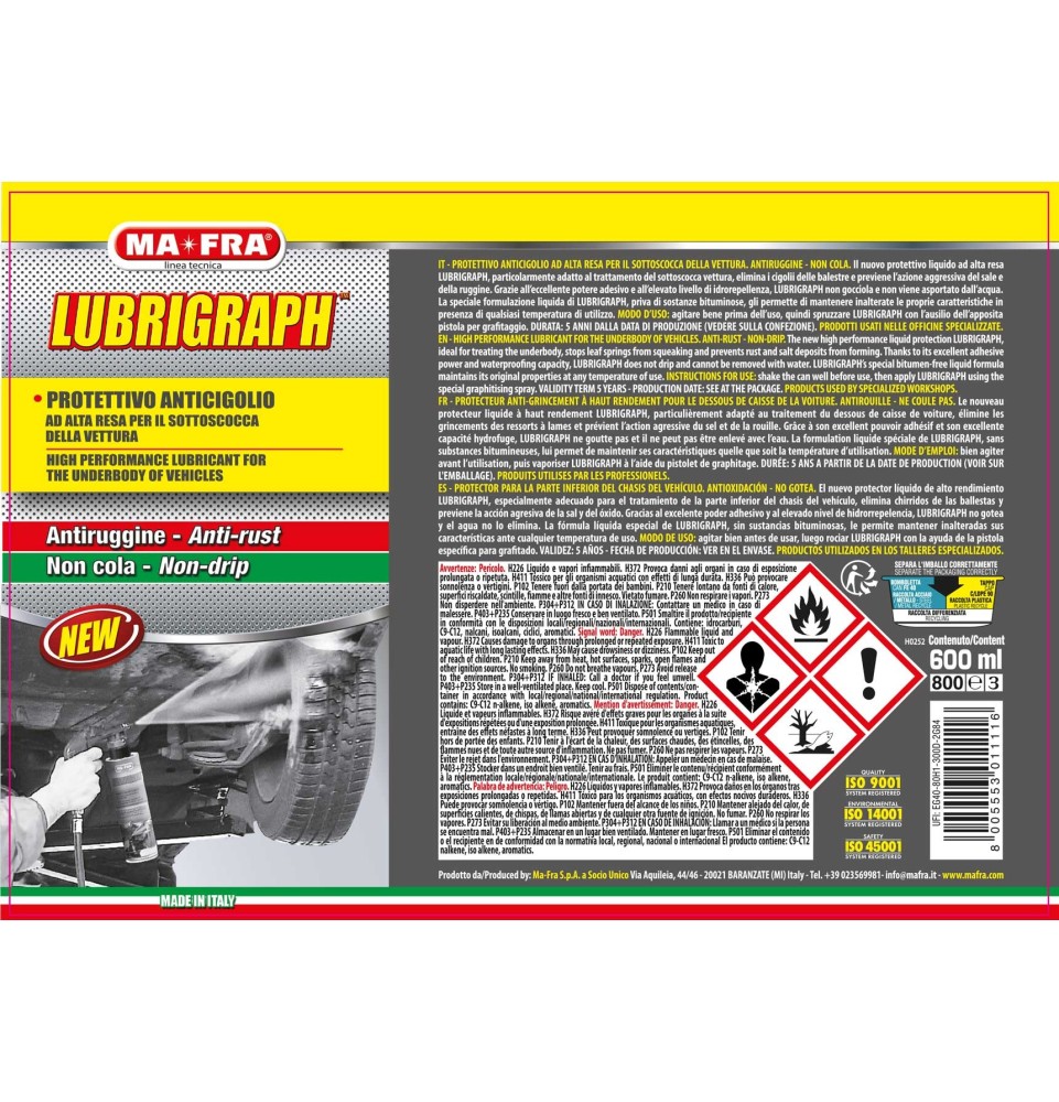 Lubrigraph protettivo liquido per sottoscocca auto
