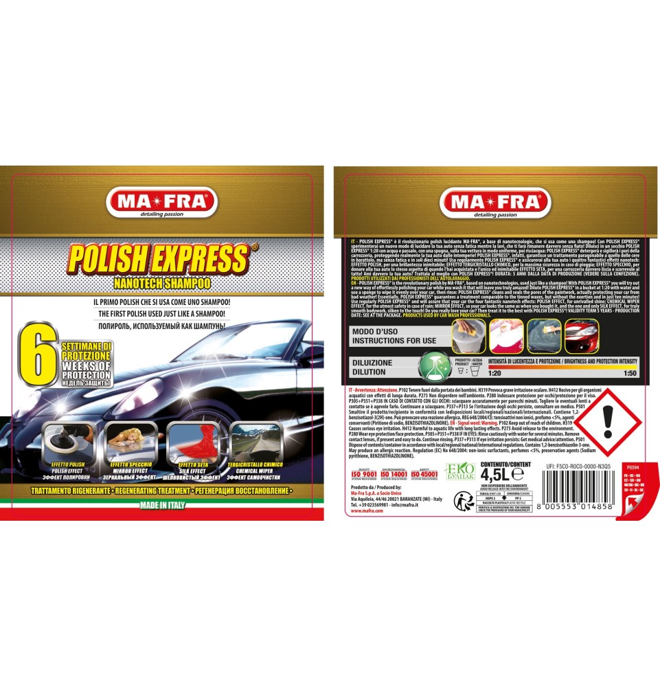 Polish Express 4500ml - Lavaggio esterno auto