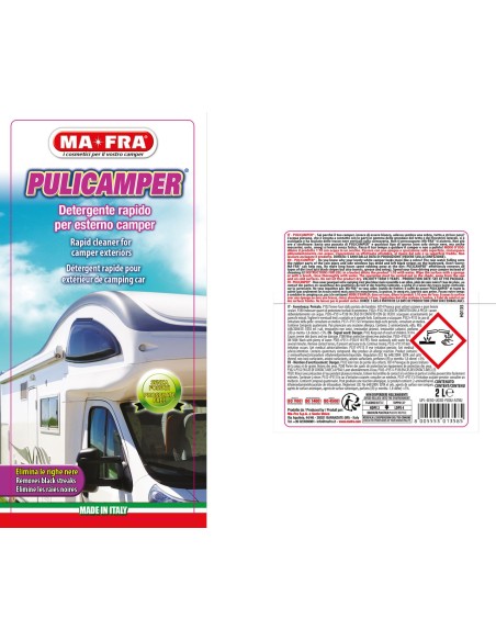 Pulicamper detergente rapido lavaggio esterno camper