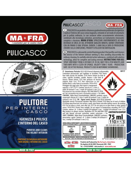 Pulizia casco - Lavaggio Moto MA-FRA