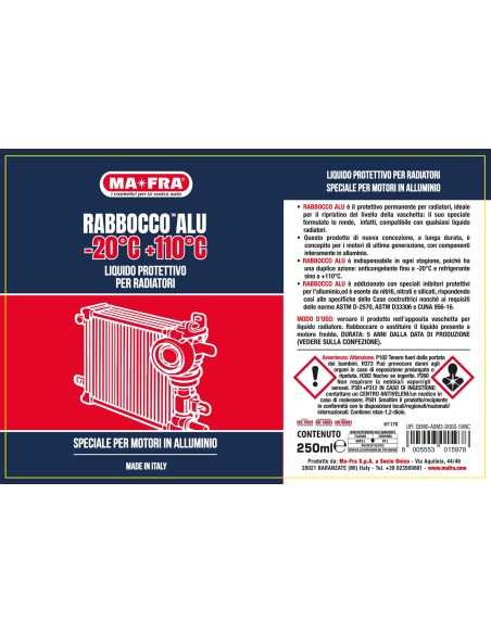 Rabbocco Alu liquido protettivo radiatori in alluminio