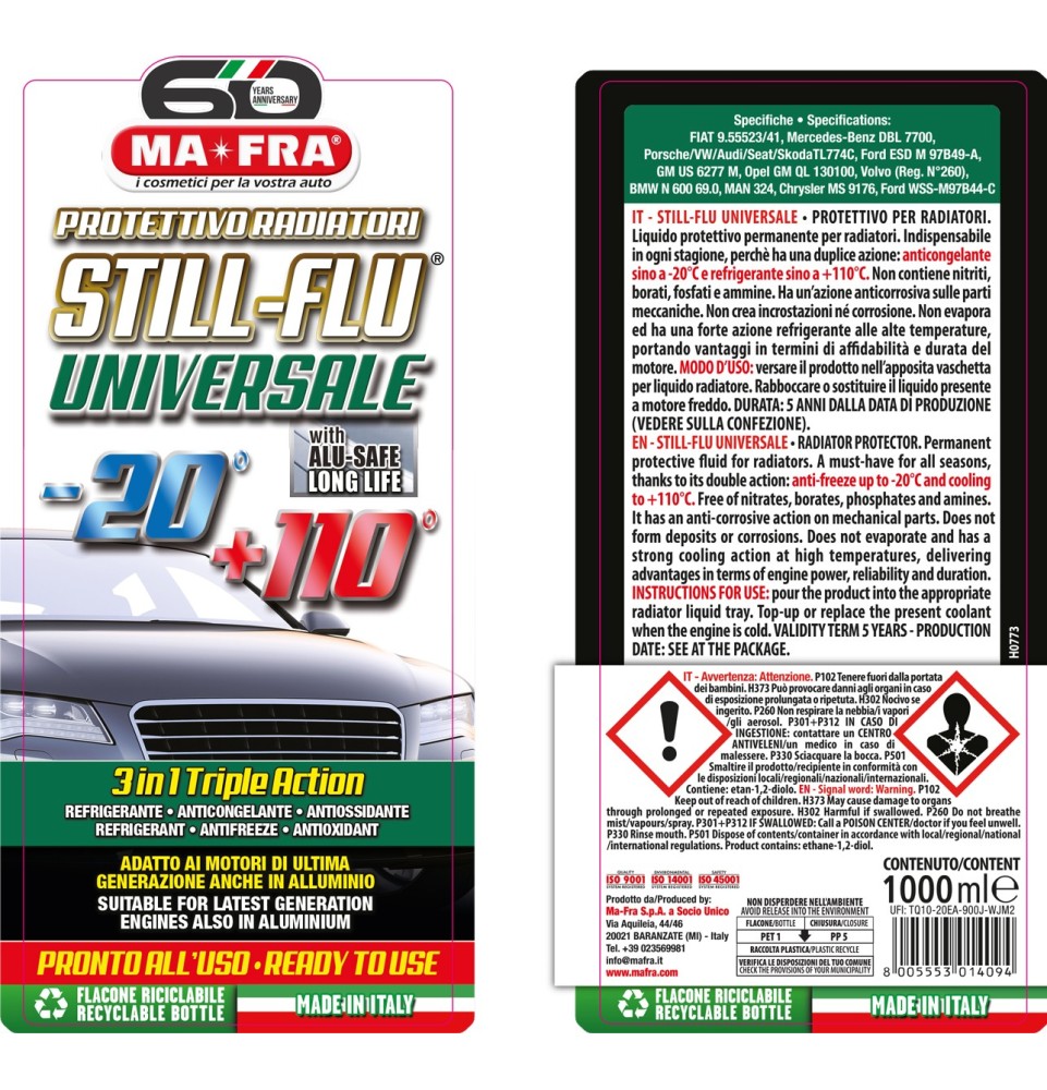Still Flu | Liquido Protettivo Radiatori -20°C +110°C | Mafra