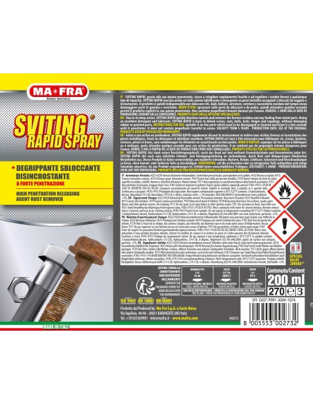 Sviting Rapid | Sbloccante spray rapido e potente | Mafra