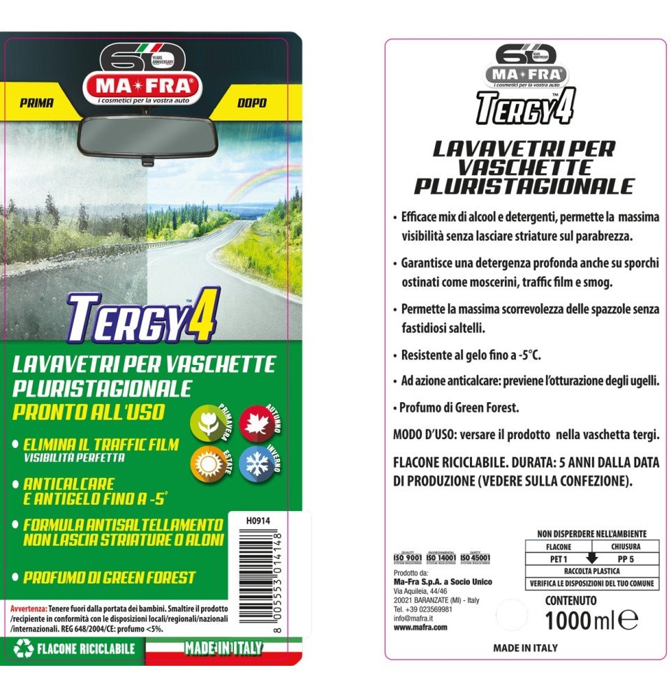Tergy 4 | Liquido Lavavetri Pluristagionale pronto all'uso | Mafra