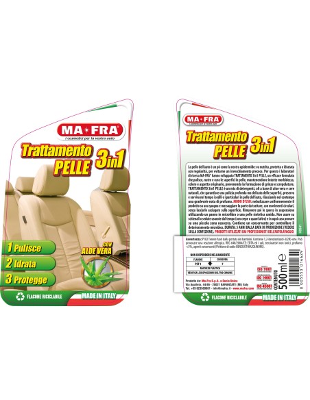Trattamento 3in1 Pelle Mafra | Pulisce, idrata e protegge la pelle dei sedili e interni auto