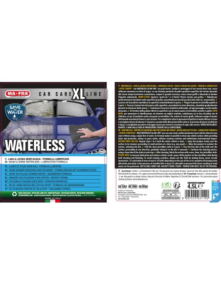 Waterless Refill 4500ml | Lavaggio auto a secco | Mafra Shop